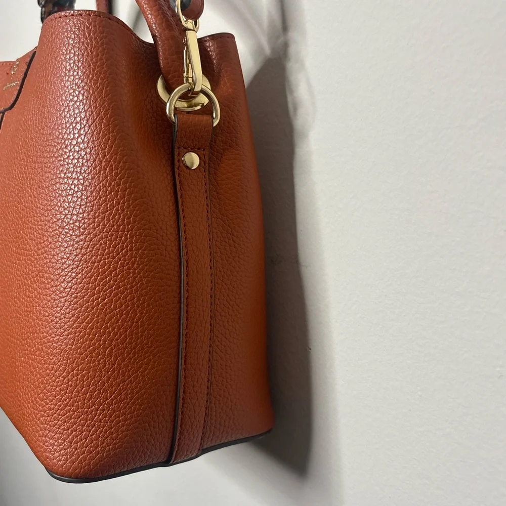 Nanette Lepore Orange Leather Shoulder Bag - Picture 4 of 11